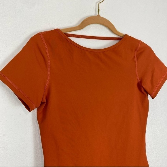 BUFF BUNNY Burnt Orange Open Back Training Gym Top Med - Picture 3 of 10